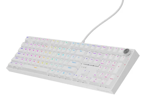 Klawiatura mechaniczna Genesis Thor 404 US RGB Gateron Yellow Pro Biały