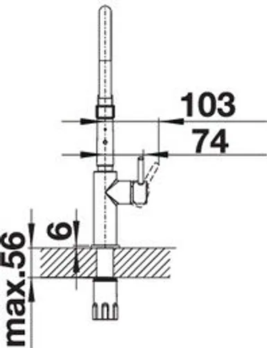 Bateria BLANCO Catris-S Flexo 525793 Czarny mat