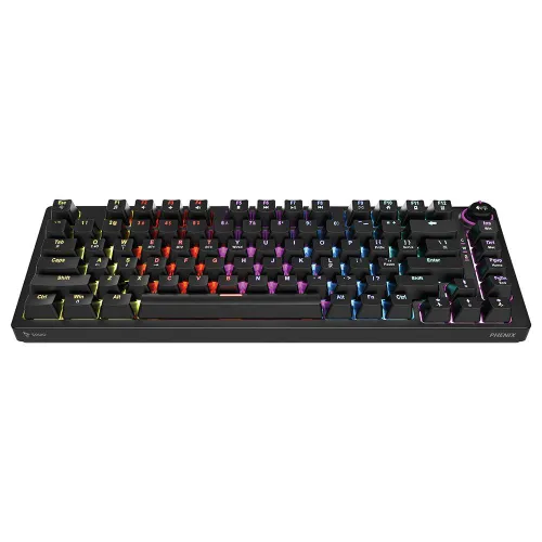 Klawiatura mechaniczna Savio Phenix Gateron Yellow Pro ABS Czarny