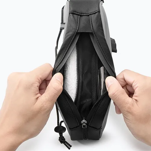 Torba rowerowa na ramę Rockbros 30120109 0,9 l silver