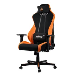 Fotel Nitro Concepts S300 Horizon Orange Gamingowy do 135kg Tkanina Czarno-pomarańczowy