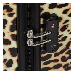 Большой жесткий чемодан Saxoline Trolley L 1440h0. 71. 10 Leopard