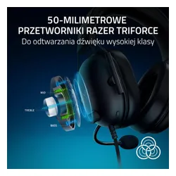 Słuchawki przewodowe z mikrofonem Razer BlackShark V2 X PlayStation Nauszne Czarny