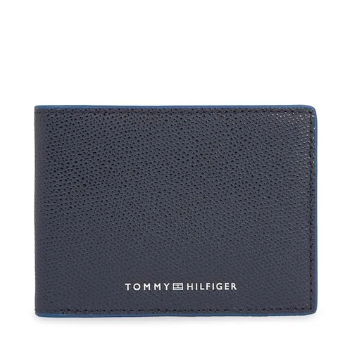 Мужской кошелек Tommy Hilfiger Th Struc Leather Mini CC Wallet Am0am11607 Space Blue DW6