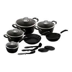 Zestaw garnków BERLINGER HAUS Black Professional BH-6129 (15 elementów)