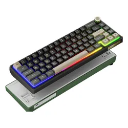 Klawiatura ROYAL KLUDGE R65 RGB Chartreuse Switch Czarno-brązowy
