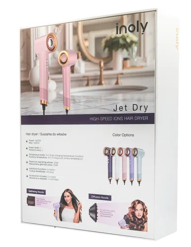 Suszarka INOLY Jet Dry Pink Mist 1800W