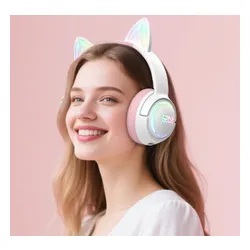 Słuchawki ONIKUMA GT838 Nauszne Biało-różowy