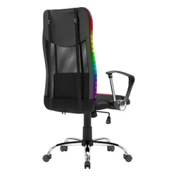 Fotel DEFENDER West RGB Czarno-czerwony