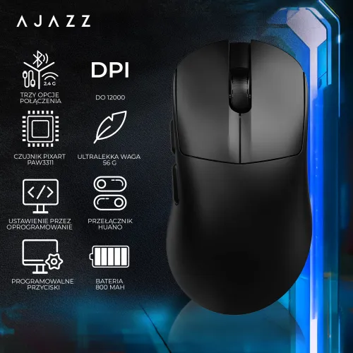 Myszka gamingowa Ajazz AJ179 V2 MAX Czarny