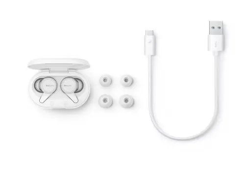 Słuchawki bezprzewodowe Philips TAT1207WT/00 Dokanałowe Bluetooth 5.2 Biały