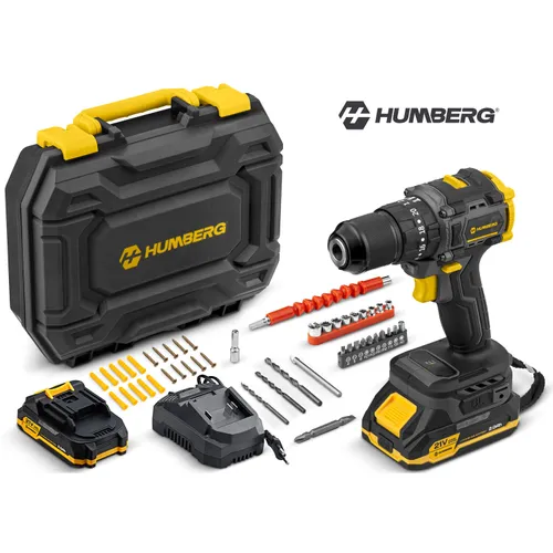 Wiertarko-wkrętarka Humberg HM-432 akumulatorowa 21V2 udar +2x bateria mega mocna