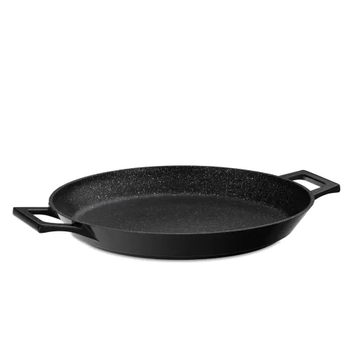 KELA Stella Nova 36 cm czarna - patelnia do paelli nieprzywierająca