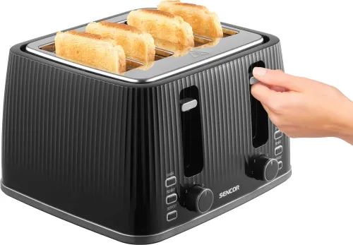 Toster Sencor STS 7541BK Ruszt do bułek Rozmrażanie 1860W