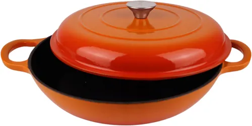 Garnek żeliwny HAGE DN30 3L Pomarańczowy