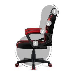 Fotel HUZARO Ranger 1.0 Mesh Czerwony