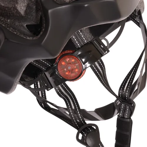 Kask rowerowy VÖGEL VKA-944 Czarny MTB z lampką (rozmiar M)