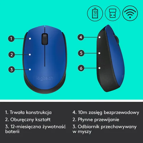 Myszka Logitech M171 Niebieski