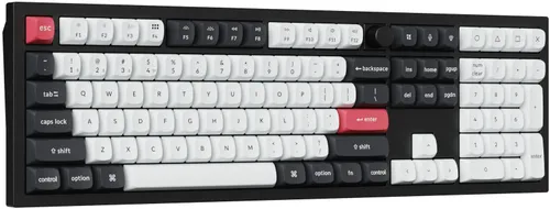 Klawiatura KEYCHRON Q6 HE Wireless Switch Gateron Double-Rail Magnetic Nebula Czarno-biało-czerwony