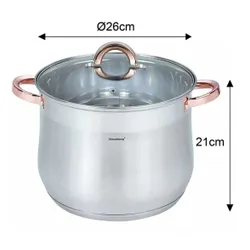 Klausberg Garnek Gastro Z Pokrywą 26Cm 10,7L Kb-7794