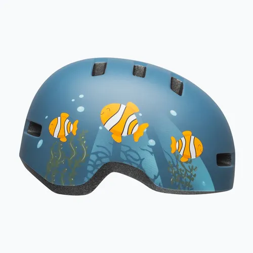 Kask rowerowy dziecięcy Bell Lil Ripper Jr clown fish matte gray/blue