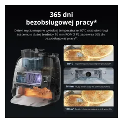 Robot sprzątający DJI Romo P2 Funkcja mopowania Stacja oczyszczająca Tworzenie mapy pomieszczenia Funkcje AI Biały