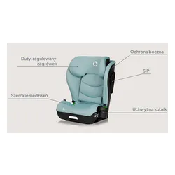 Fotelik samochodowy LIONELO Neal i-Size 100-150 cm (15-36 kg) Turkusowy