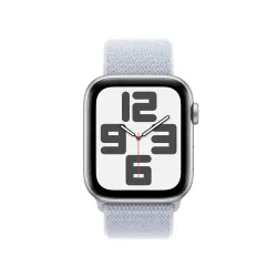 Apple Watch SE 2gen GPS koperta 40mm z aluminium Srebrny opaska sportowa Błękitny obłok