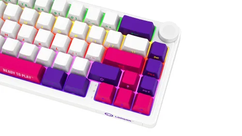 Klawiatura mechaniczna Lorgar KBP70MW Toxic Purple Biały