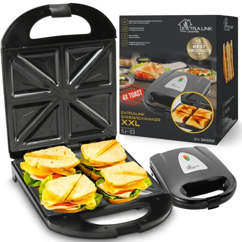 Opiekacz Extralink Smart Life Sandwich-Maker XXL SJ-33 Trójkąty 1400W
