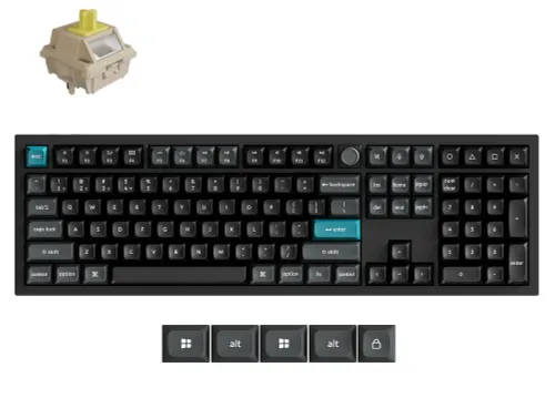 Klawiatura gamingowa Keychron Q6U-M4 100% Milk POM Banana Switch RGB Hot-Swap 8K