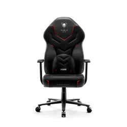 Fotel Diablo Chairs X-Gamer 2.0 Normal Size Gamingowy do 150kg Skóra ECO Tkanina Dark obsidian