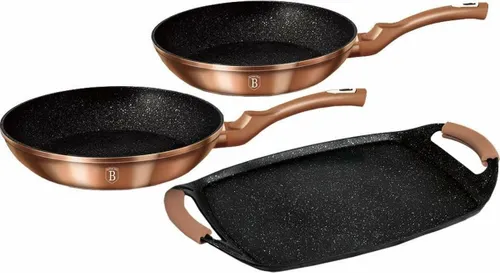 Zestaw patelni BERLINGER HAUS Rose Gold Edition BH/1669 (3 elementy)