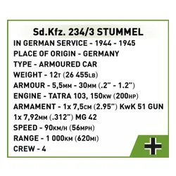 Cobi Klocki Klocki Historical Collection Sd.Kfz. 234/3 Stummel