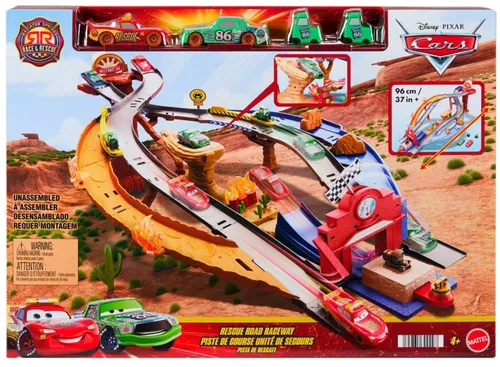 Tor MATTEL Cars Auta Droga Ratunkowa wyścig z przeszkodami Zestaw JFL57