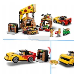 LEGO City 60496 Dostawa pizzy z pojazdami, zestaw klocków 6+