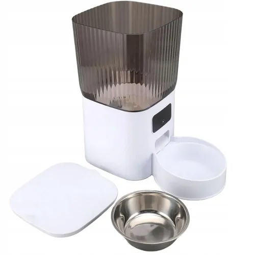 Dozownik Karmy NUXIE Miska Dla Psa Kota Podwójna Jedzenia Podajnik Automatyczny Wi-Fi