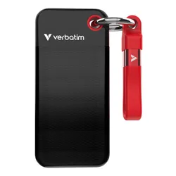 Dysk VERBATIM Pocket 256GB SSD Czarno-czerwony