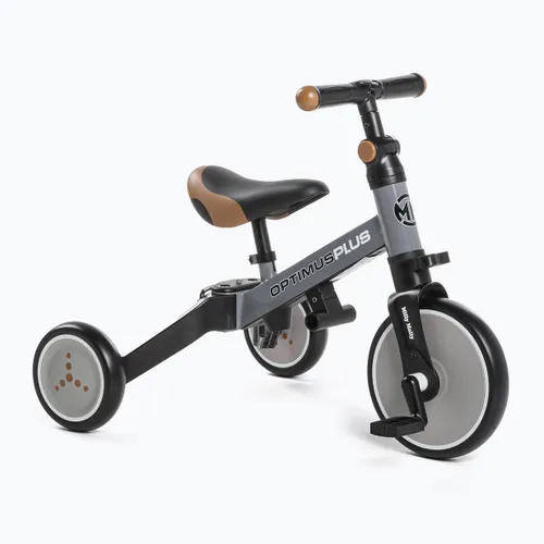 Rowerek biegowy trójkołowy Milly Mally 4w1 Optimus Plus grey