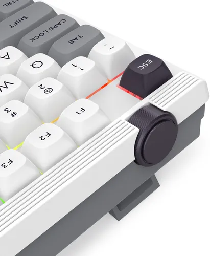 Klawiatura REDRAGON Otiim Pro K729WGB RGB Hot Swap Bullet QL Switch Biało-szary