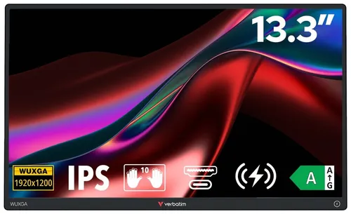 Monitor VERBATIM ALU 13.3" 1920x1200px IPS + Powerbank