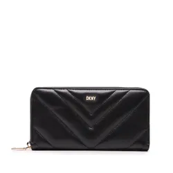 Büyük Bayan Cüzdan DKNY Madison Lg Zip Aroun R31qbx19 Blk / Altın BGD