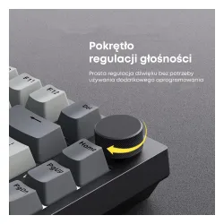Klawiatura mechaniczna Ajazz AK820 Sea Salt Switch Czarno-Szary