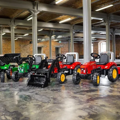 Falk Traktorek Red Supercharger Na Pedały Z Przyczepką Otwierany Od 3-7 Lat