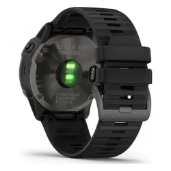 Smartwatch Garmin Fenix 6X Pro Solar tytanowo-szary z powłoką DLC i czarnym paskiem (010-02157-21)