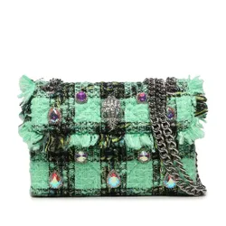 Kurt Geiger 690-Geantă Mini Kensington Din Tweed 2949773609 Verde Pal