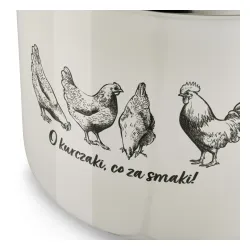 Garnek emaliowany duży z szklaną pokrywką TADAR 12 l