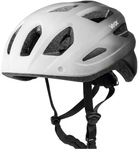 Kask rowerowy VAYOX Active VA0424WBM Biało-czarny MTB z lampką (rozmiar M)