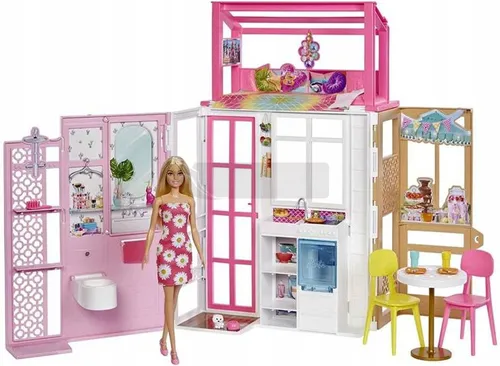 Barbie Kompaktowy domek + lalka (HCD48)