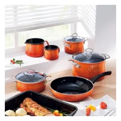 RIESS Nouvelle Corall 1 l - garnek emaliowany z pokrywką